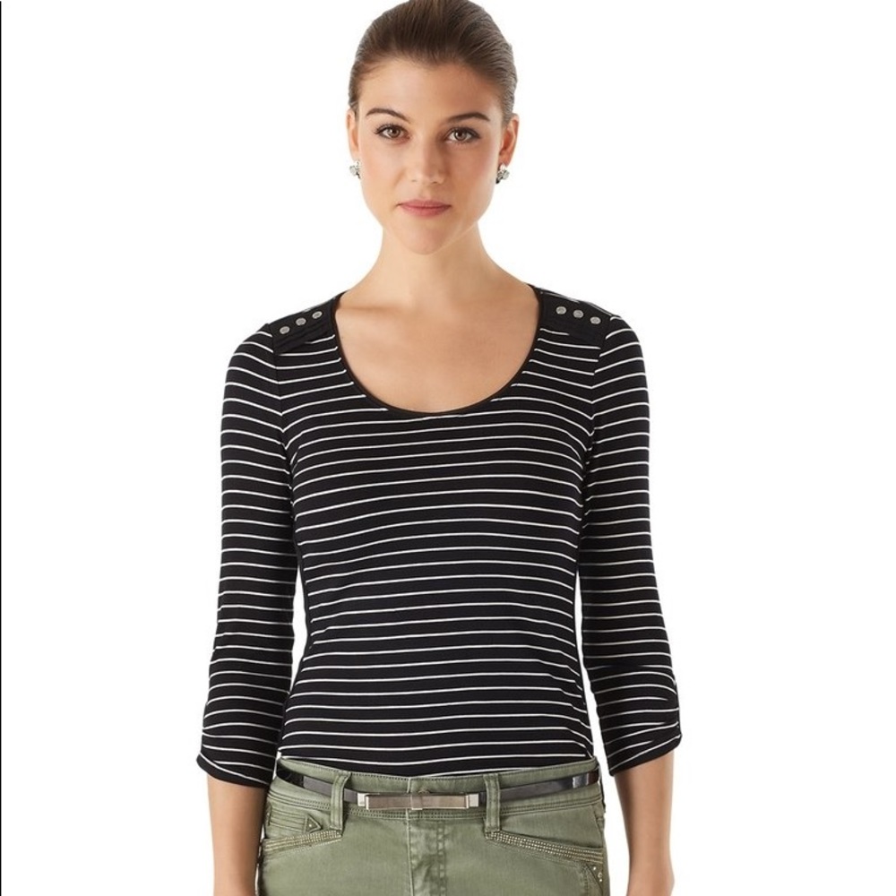 White House Black Market Striped Shirt